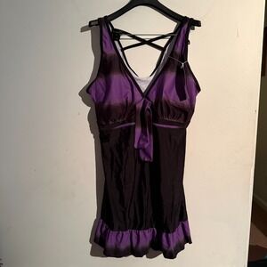 Rosegal Size 24 Tankini Bathing Suit Top Purple Modest NWT
